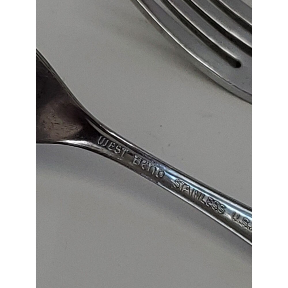 Forks-West Bend Twilight Rose (Set Of 3) Stainless Steel By‎ Oneida Silver(1979) - Picture 3 of 10